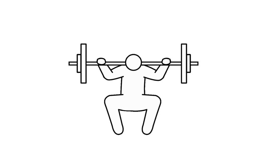 Excercise fitness moments animated icon 