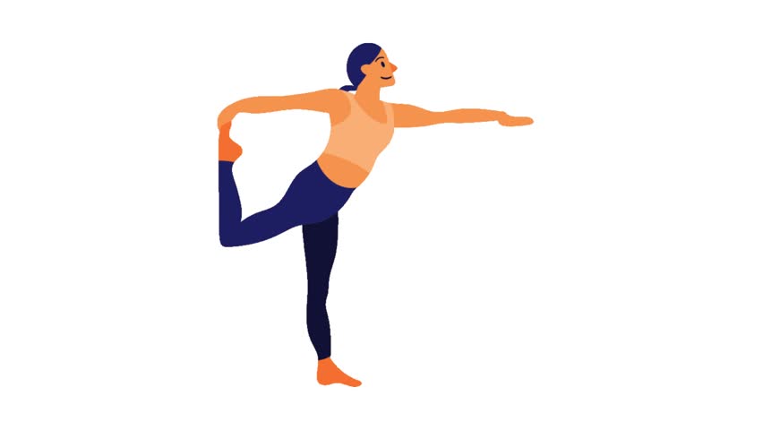 Excercise fitness moments animated icon 