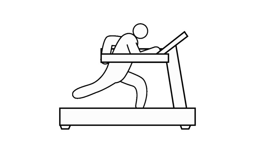 Excercise fitness moments animated icon 