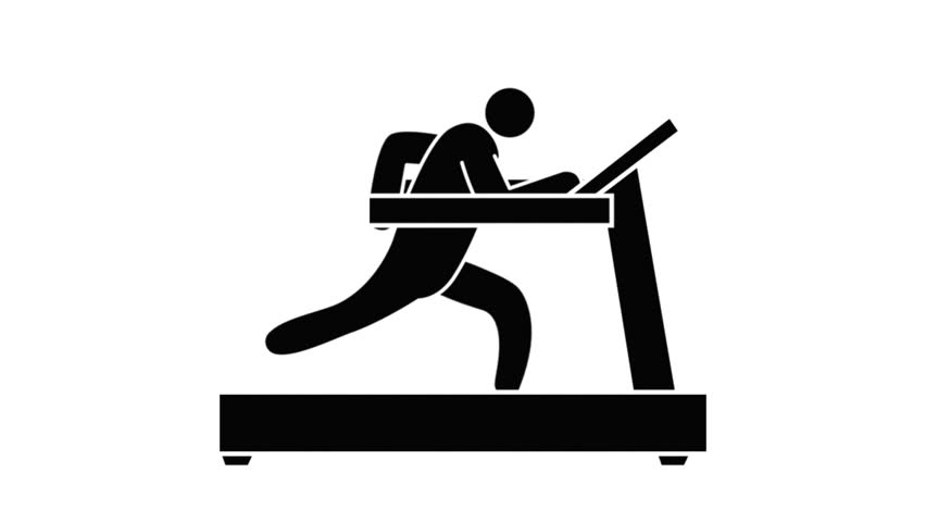 Excercise fitness moments animated icon 