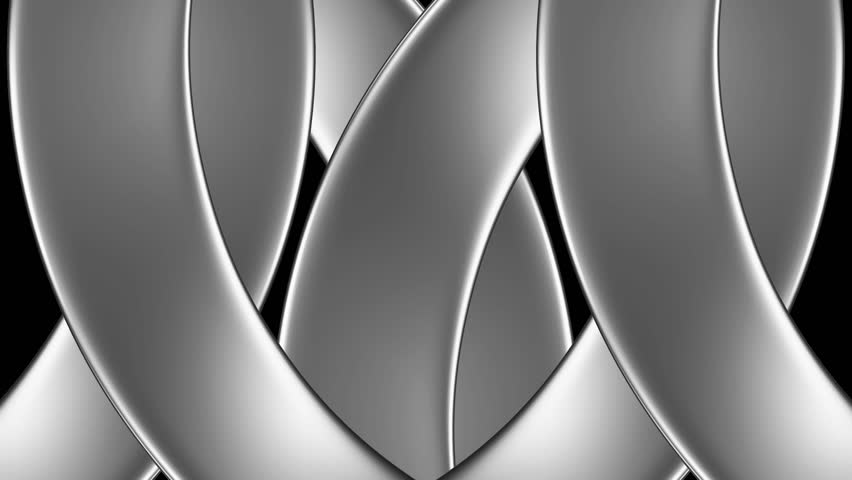 Showcasing the cyclical motion of gold and silver rings, this abstract 3D animation features a minimalist design and metallic shine, offering a sleek touch for modern projects. 