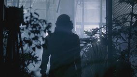 Exploring innovative greenhouse designs with astronaut silhouette among vibrant plants - Powered by Shutterstock - Get 15% off with code: PIKWIZARD15