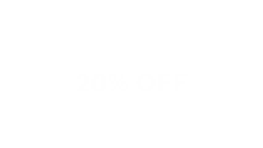 Special Offer 20 Percent Off With Brush Stroke Animation For Sale, Business Concept