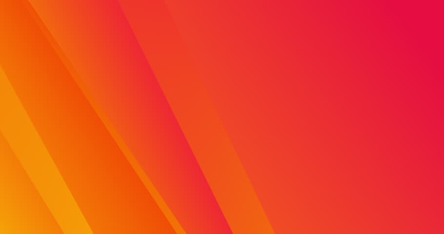 4k seamless loop animated orange red pink yellow abstract background. Modern clean light gradient animation. Elegant bright video backdrop. Polygonal geometric shapes. Moving 3d stripes lines triangle