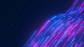 Closeup of Big data light speed flow. Abstract digital data stream of quantum computing. Cyberspace of qubit trail waves. Modern tech information transmission. - Powered by Shutterstock - Get 15% off with code: PIKWIZARD15