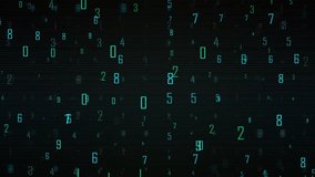 Floating Numerals Stream In Digital Matrix Background. A visually intriguing composition featuring floating numeric symbols in an abstract digital display style, set against a dark background.  - Powered by Shutterstock - Get 15% off with code: PIKWIZARD15