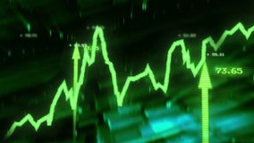On data update, neon green stock chart rising and oscillating over dark grid, showing market surge. Technology, finance, analytics, digital, futuristic, investment, data visualization - Powered by Shutterstock - Get 15% off with code: PIKWIZARD15