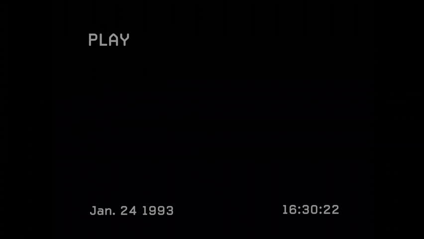 Glitching VHS UI initiating scanning and deleting files with filling bar for data wipe. Cyberpunk, digital, static, technology, futuristic, animation, glitch