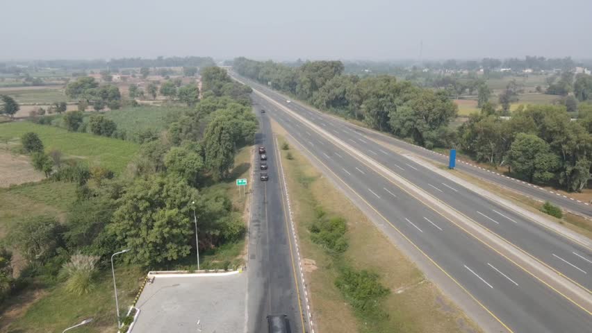 Aerial Drone Footage of a Multi-Lane Expressway: Dynamic Traffic Flow and Urban Connectivity