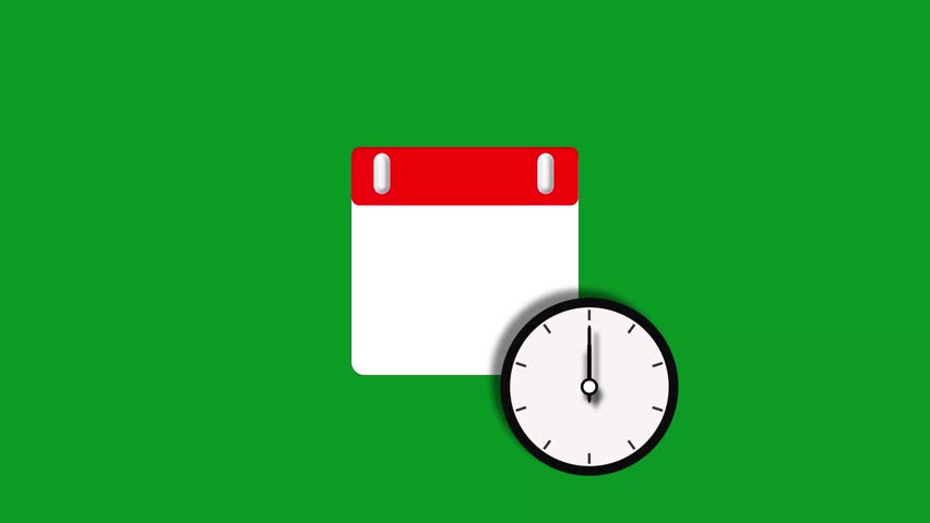 October month 8 date calendar icon animation. Analog calendar design concept animation 4k video.