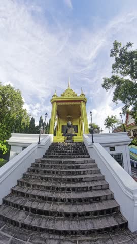 Thai temples, places to worship and make merit, famous tourist attractions in Thailand, Samui, Wat Phu Khao Thong, golden pagoda, architecture of beliefs, Buddhism, religious art, Thai art