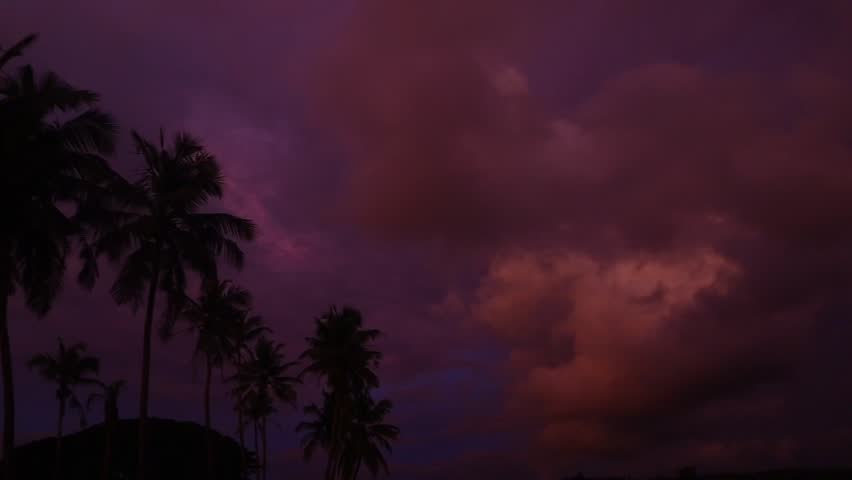 a beautiful view of reddish sky with clouds 