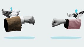 Stop motion, animation. Business people working remotely, maintaining strong communication and collaboration. Digital networking, teamwork. Concept of business deal, partnership, cooperation - Powered by Shutterstock - Get 15% off with code: PIKWIZARD15