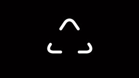 Abstract triangle shape line rotating sign animation. logotype icon animation. - Powered by Shutterstock - Get 15% off with code: PIKWIZARD15