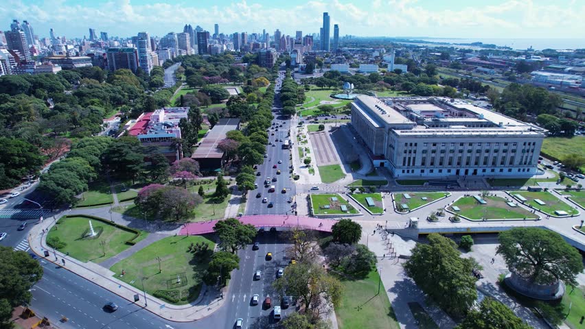 Buenos Aires Skyline In Buenos Aires Argentina. Famous Botanical Garden Showing The Around The City. Metropole Landscape Company Building Stunning. Company Building. Buenos Aires Argentina.