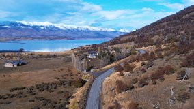 Patagonia Lake In El Calafate Santa Cruz Argentina. Natural Freshwater Lagoon Nestled Between White Sand Dunes. South Pole Tourism Glacial Snow Mountain. South Pole Frost Outdoor. - Powered by Shutterstock - Get 15% off with code: PIKWIZARD15
