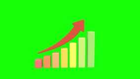 3d animation ascending bar chart with a bold red upward arrow symbolizes business growth, success, and positive trends with alpha channel - Powered by Shutterstock - Get 15% off with code: PIKWIZARD15