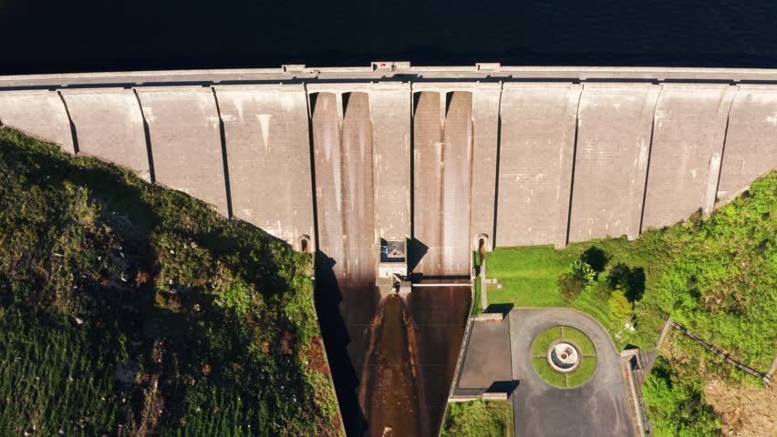 Overhead Top-Down Aerial of Ben Crom Reservoir in Northern Ireland