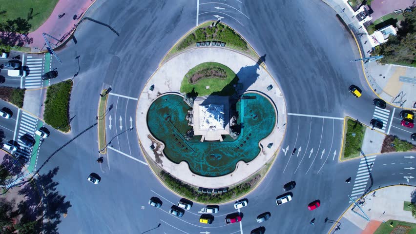 Carta Magna Roundabout In Buenos Aires Argentina. Urban Life Landscape Of Freeway Road Connecting City Streets. Metropole Skyline Commercial Building Vibrant. Metropole Cityscape.