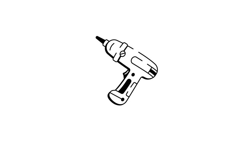 Medical gun machine animated icon in doodle style 
