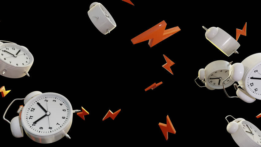 Abstract Alarm Clock In Night is alpha motion footage for documentary films and cinematic in time scene. Also good background for scene and titles, logos.