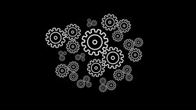 4K Gear Icon Rotation Animation – Smooth Spinning Cogs Symbolizing Mechanics And Engineering. - Powered by Shutterstock - Get 15% off with code: PIKWIZARD15