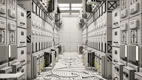Futuristic 3D Cloud AI Data Center Interior – High-Tech Server Room - Powered by Shutterstock - Get 15% off with code: PIKWIZARD15