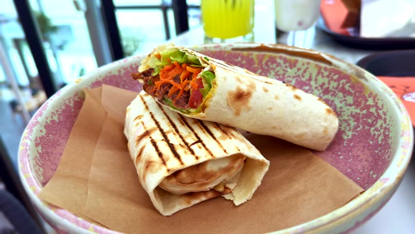 Wrap Doner kebab With Meat. Junk Food Lamb And Lettuce In Tortilla. Fast Food Chicken Shawarma. Beef Gyros. Tasty Arabic Doner Kebab. Traditional Turkish Meal. Greek Gyros Dinner. Grilled Meat In Pita