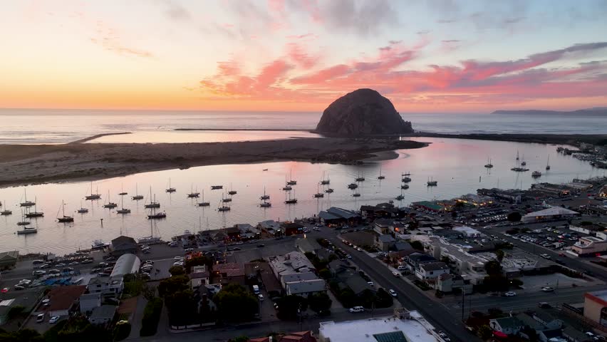 Sunset River In Morro Bay California United States. Beaches Of California Big Sur In Pacific Coast Highway. Sunrise Clouds Beach Sea. Sunrise International Travel. Morro Bay California.