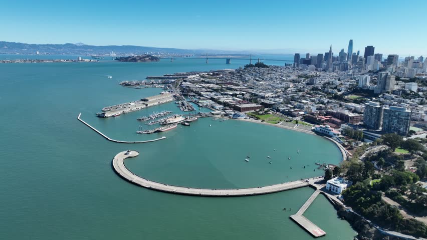Bay Area In San Francisco California United States. Bustling Downtown Cityscape With Modern Buildings. Town Sky Background Backgrounds Urban. Town Famous. San Francisco California.