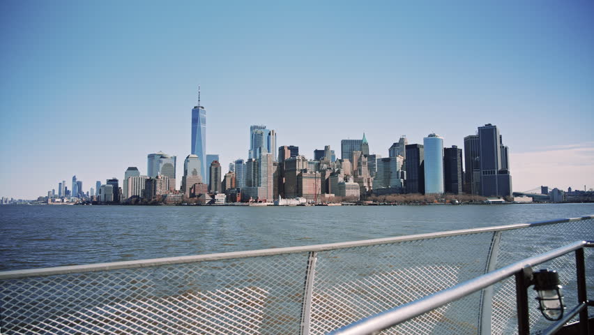 View Of Lower Manhattan From Passenger Ferry