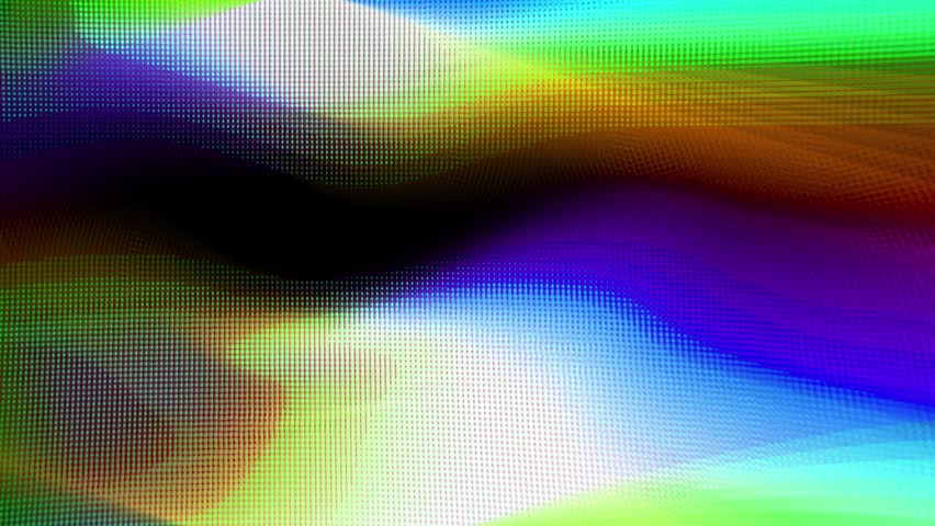 Crt Analog Wavy Television Pattern with Green Blue Purple and Red Pixels Distorted Background