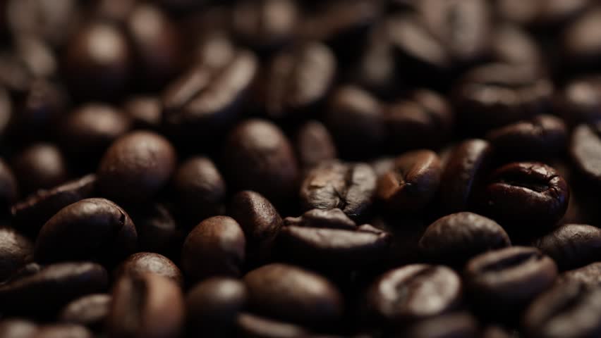 Rich Aromatic Roasted Coffee Beans Macro. Gourmet Beverage Ingredient, Barista Essentials