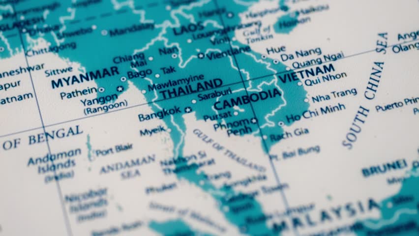 Explore the intricate details of Southeast Asia through this detailed map focusing key countries.
