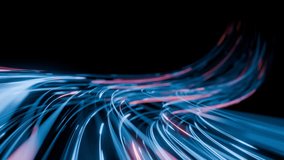 Seamless loop. Glowing Streams of High-Speed Data Lines in Blue and Pink Curving Through a Dark Digital Network Space. Light trails background - Powered by Shutterstock - Get 15% off with code: PIKWIZARD15