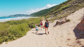 Family hiking. Big family with kids hiking on the tropical trail - Powered by Shutterstock - Get 15% off with code: PIKWIZARD15