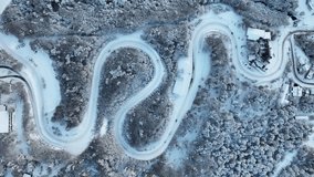 Patagonia Road In Ushuaia Tierra Del Fuego Argentina. Birds Eye View Of Peaceful Mountains Valley And Forest Trees. Snowflakes Tourism Expedition Snow Capped. Expedition Lakeshore Outdoor. - Powered by Shutterstock - Get 15% off with code: PIKWIZARD15