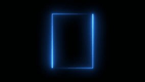 Neon rectangle frame illustration. Rectangle photo frame with two tone neon illustration graphic. Abstract Neon Rectangle Shape - Powered by Shutterstock - Get 15% off with code: PIKWIZARD15