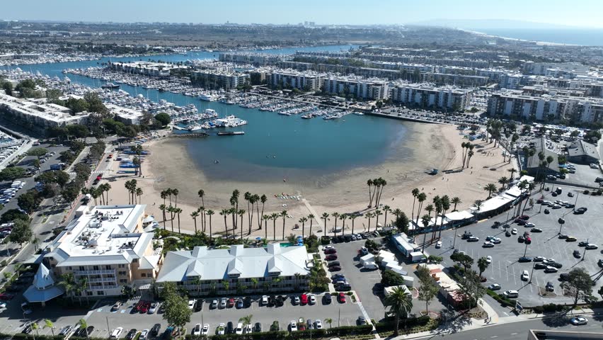Venice Beach In Los Angeles California United States. Bird Eye View Of A Amazing Coastal Beach In The Summer Holiday. Paradise Skyline Idyllic Wanderlust. Paradise Sea. Los Angeles California.