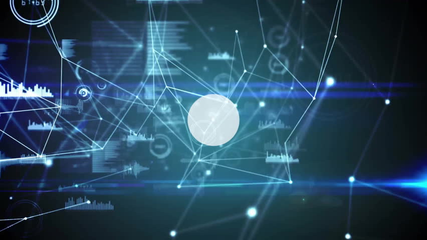 Single user icon appearing triggers network nodes pulsing and expanding for visualizing data links. Technology, data visualization, cyber network, digital interface, connectivity, information flow,