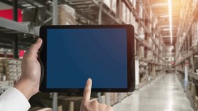 Warehouse management deft software in computer for real time monitoring of goods package delivery . Computer screen showing smart inventory dashboard for storage and supply chain distribution . - Powered by Shutterstock - Get 15% off with code: PIKWIZARD15