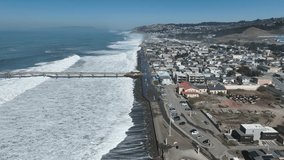 Fisherman Pier In Pacifica California United States. Group Of Fishermen Pulling A Fishing Net On A Tropical Beach. Shore Horizon Beach Sea. Outside Beach Panorama. Pacifica California. - Powered by Shutterstock - Get 15% off with code: PIKWIZARD15