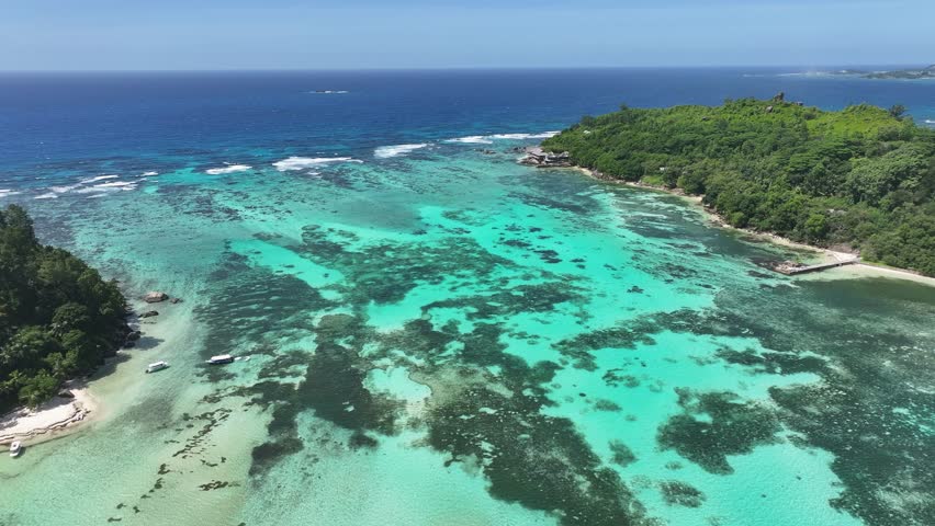 Seychelles Archipelago In Victoria Seychelles Islands Seychelles. Turquoise Ocean Waves Gently Crashing On Tropical Beach. Holiday Landscape Idyllic Beauty. Idyllic. Victoria Seychelles Islands.