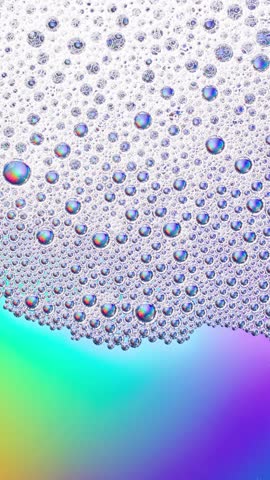 Foam background. Liquid soap bubbles, Froth bubbles backdrop. Soap foam popping bubble rotating, white backdrop. Soap sud macro structure close-up. Clean, cleaning, washing, laundry