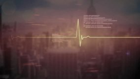 After ECG pulsing palm rising holding rotating globe while icons code streaming showing data flow. Technology, innovation, digital, futuristic, data, network, connectivity - Powered by Shutterstock - Get 15% off with code: PIKWIZARD15