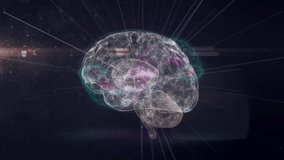 Neural light streams starting flowing along wireframe brain, forming neon ring, sweeping lens flare. Technology, digital, holographic, futuristic, innovation, artificial intelligence, abstract - Powered by Shutterstock - Get 15% off with code: PIKWIZARD15