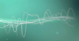 Digital waveform sweeping from left, gaining tracks, converging over map showing global flow. Data visualization, global network, technology, abstract, connectivity, futurism, digital art - Powered by Shutterstock - Get 15% off with code: PIKWIZARD15