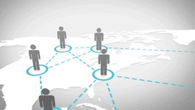 Social network connection and communication people icon. global internet technology on map. human resources digital. Network of multiple profile icons and data processing over world map. - Powered by Shutterstock - Get 15% off with code: PIKWIZARD15