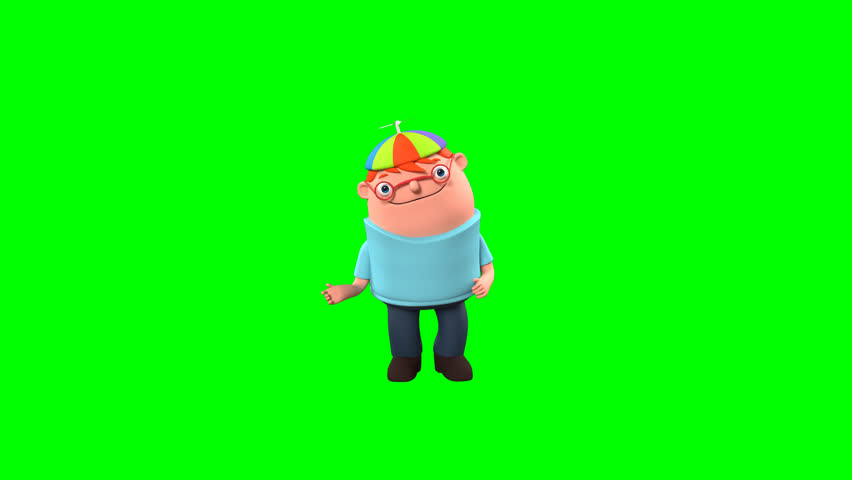 3D animation of Neradi character talking on green screen, ideal for explainer videos, digital content, and creative projects. Usable for communication or presentation themes.