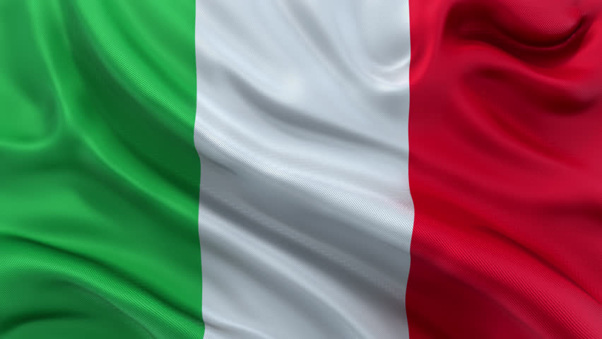 Wipe Transition Flag of Italy 3d rendering with alpha channel .	
